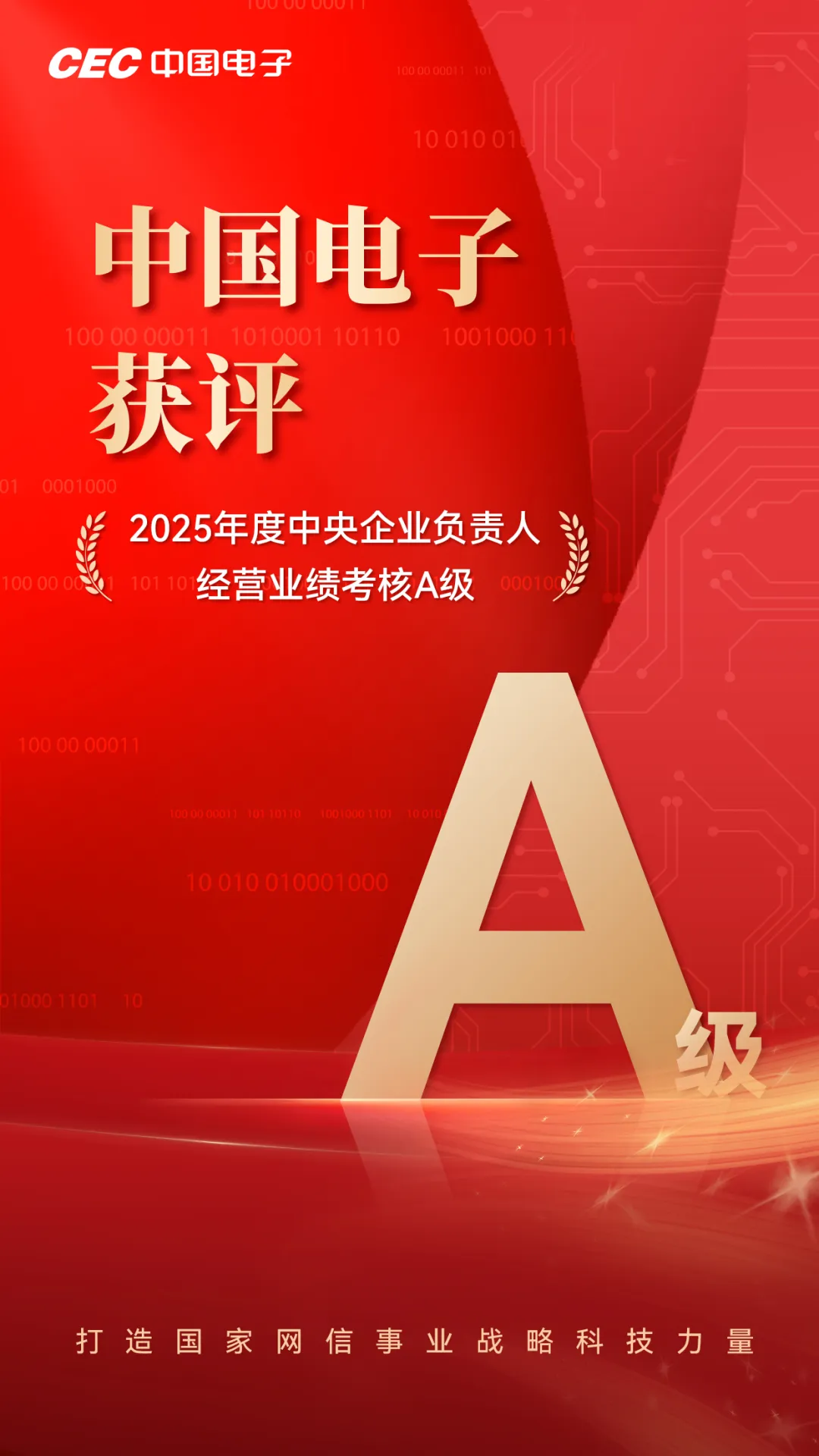 中国电子获评2025年度中央企业负责人经营业绩考核A级..
